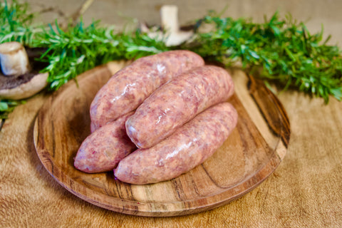 Our Famous Hand Made Organic Beef Sausages 500g